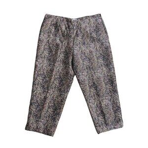 Vintage ALLISON TAYLOR Dress Pants 14 100% Silk Women's Capri Bottoms